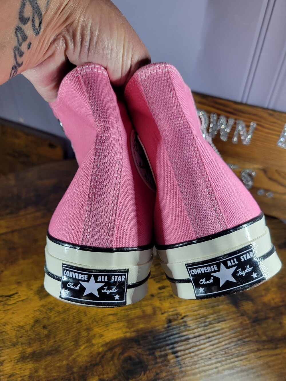 Converse Chuck 70 Taylor vintage style High Top Sneakers - Pink - Picture 6 of 13